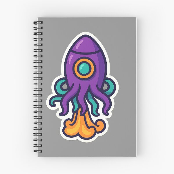 Item preview, Rocketopus – Octopus Astronaut Cartoon Sticker / Funny Sci-Fi Art designed and sold by CrisAidream.