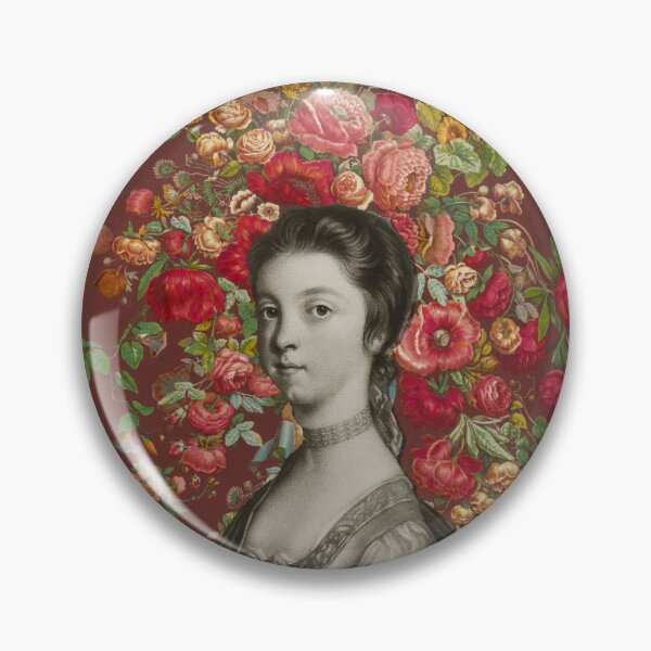 Item preview, Baroque portrait and lush flowers – Vintage style revisited designed and sold by lucieplastique.
