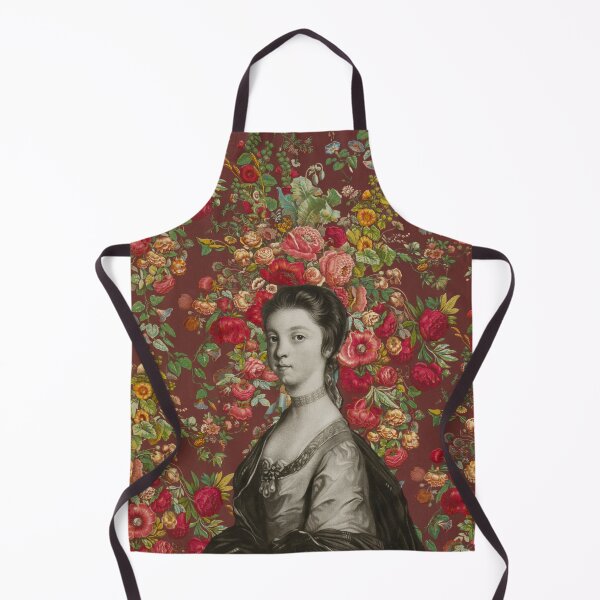 Item preview, Baroque portrait and lush flowers – Vintage style revisited designed and sold by lucieplastique.