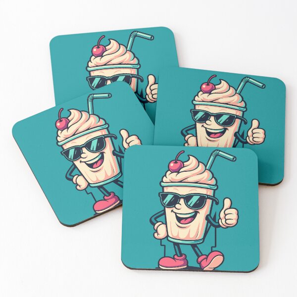Item preview, Happy Milkshake cartoon mascot character designed and sold by Printips store.