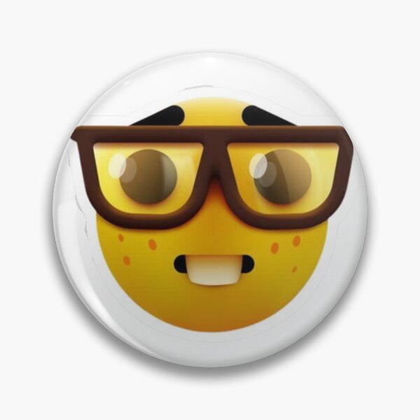 Item preview, Nerd Emoji Meme Emoji with Big Glasses designed and sold by marillus.