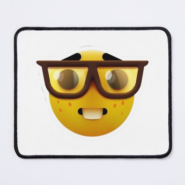 Item preview, Nerd Emoji Meme Emoji with Big Glasses designed and sold by marillus.