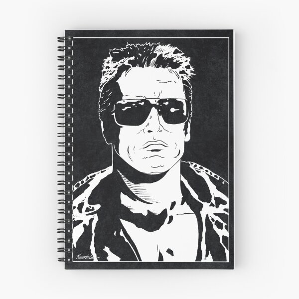 Item preview, THE TERMINATOR (Black and White) designed and sold by FamousWeirdosRB.