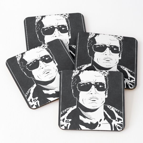 Item preview, THE TERMINATOR (Black and White) designed and sold by FamousWeirdosRB.