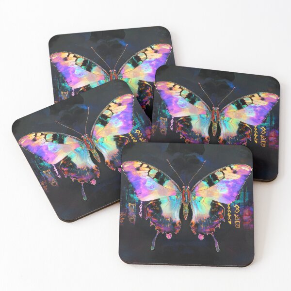 Item preview, Cyber Butterfly: Holographic Glow on Black designed and sold by Kollibri.
