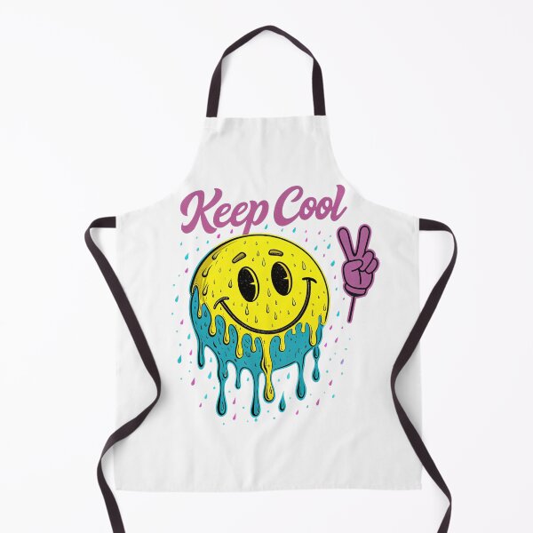 Item preview, Keep Cool – Psychedelic Melting Smiley Face Graphic Tee designed and sold by Melia-Store.