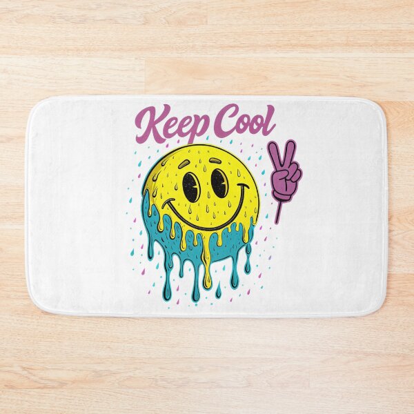 Item preview, Keep Cool – Psychedelic Melting Smiley Face Graphic Tee designed and sold by Melia-Store.