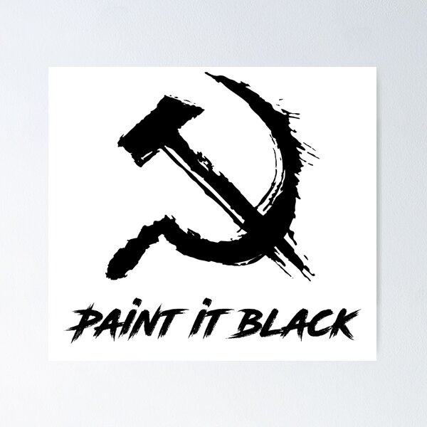 Item preview, Paint it Black Hammer & Sickle | Marxist Revolutionary Design for Stickers, Shirts & Hats | Anti-Capitalist Art | Proletariat Resistance Gear & Communist Apparel designed and sold by RevolutionToday.