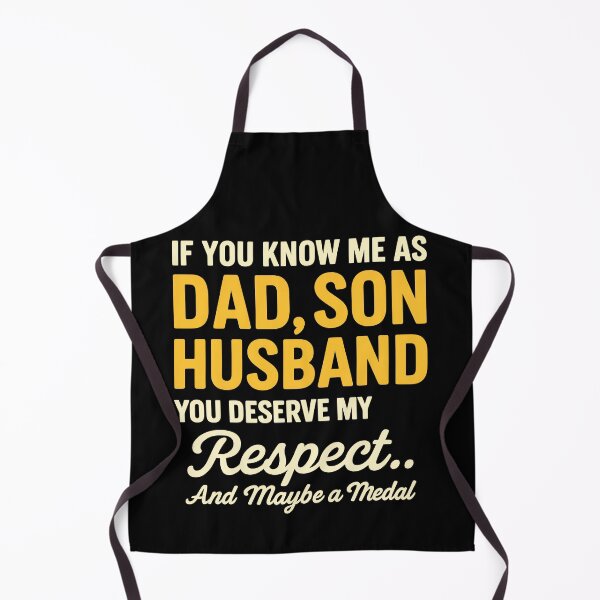 Item preview, Dad Son Husband – Respect and Medal Funny Typography Design designed and sold by TeeTimeTreasure.