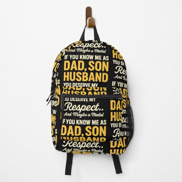 Item preview, Dad Son Husband – Respect and Medal Funny Typography Design designed and sold by TeeTimeTreasure.
