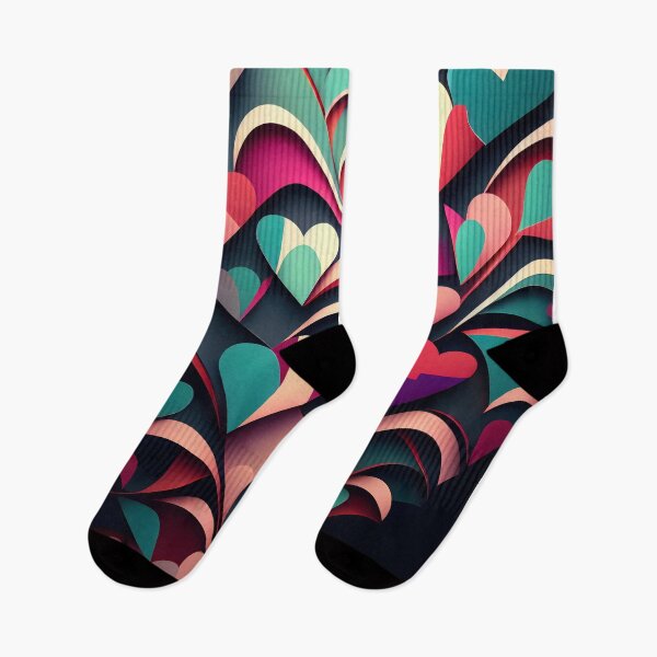 Item preview, Colorful Heart Burst Pattern designed and sold by ShadowAndSlate.