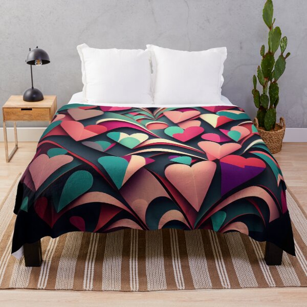 Item preview, Colorful Heart Burst Pattern designed and sold by ShadowAndSlate.