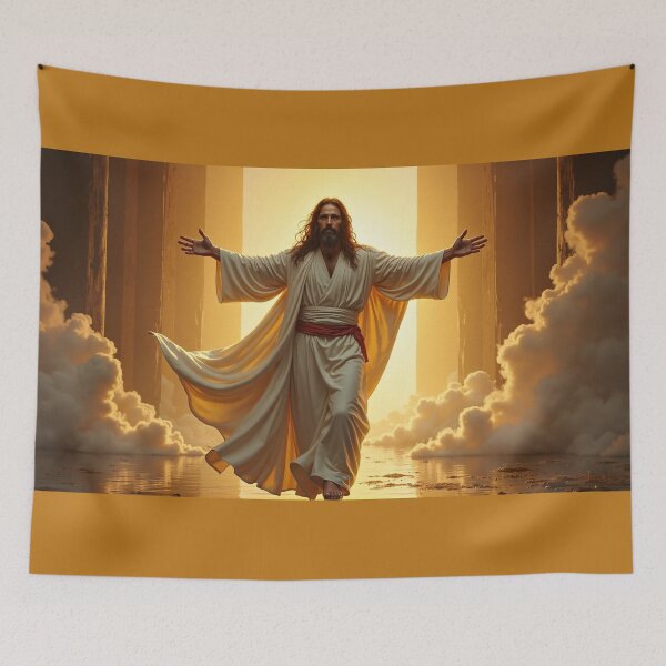 Item preview, Jesus walking in a smoke filled chamber designed and sold by mystiquelicorne.