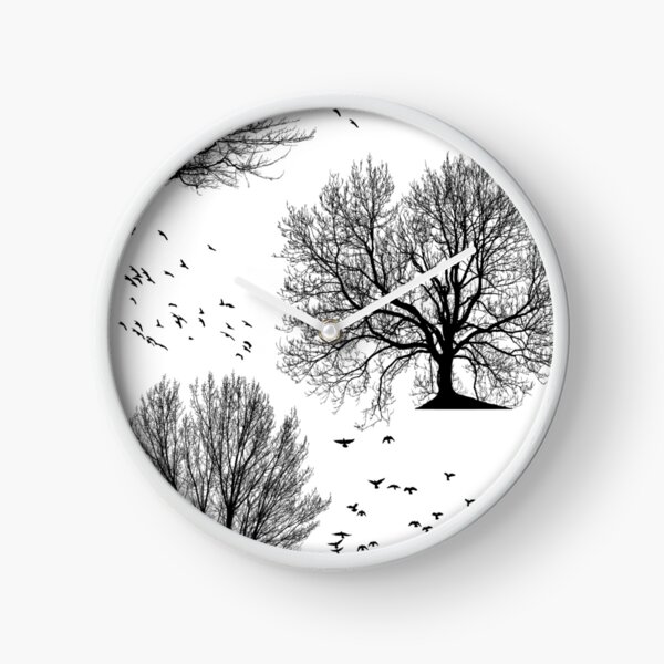 Item preview, Bare Trees with Flying Birds - Minimalist Silhouette designed and sold by Leaf & Layer.