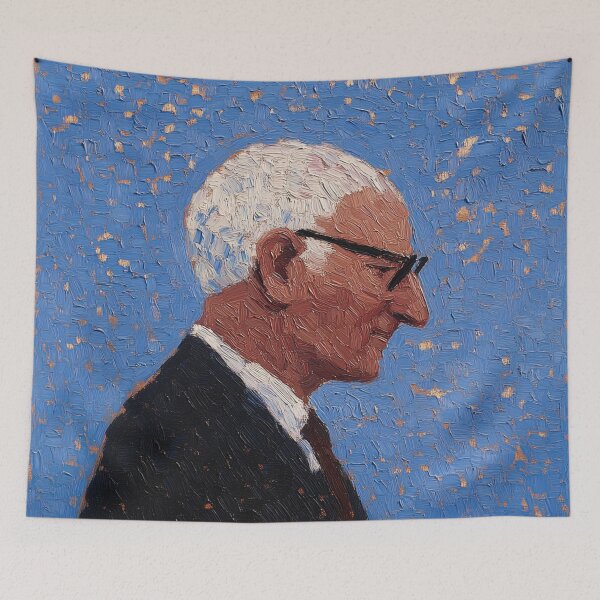 Item preview, Milton Friedman | Post-impressionist painting style designed and sold by ComicsFactory.
