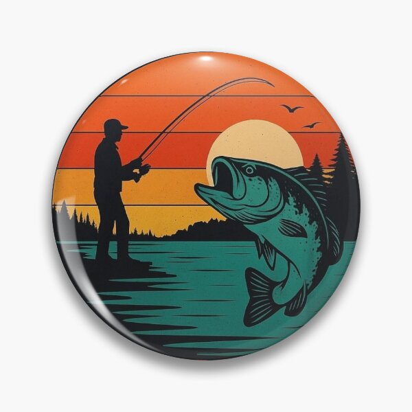 Item preview, Fishing Adventure Is Calling – Retro Sunset Outdoor T-Shirt designed and sold by PixHub .