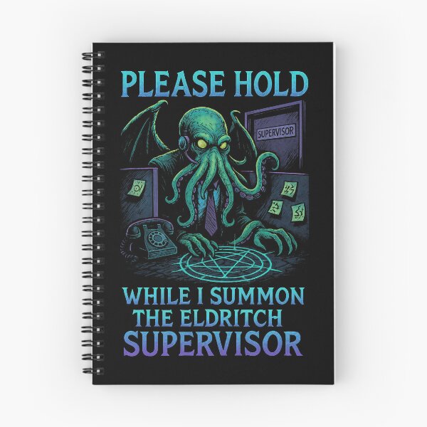 Item preview, Please Hold While I Summon the Eldritch Supervisor – Lovecraftian Call Center Humor Design designed and sold by Victor Shadehorn.