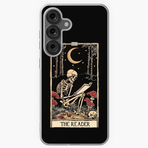Item preview, The Reader antique tarot cartomancy - skull and mushrooms with moon designed and sold by Fantasy Cache.