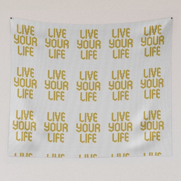 Item preview, Live Your Life Mosaic Uplifting Inspirational Gold designed and sold by kakarikihill.