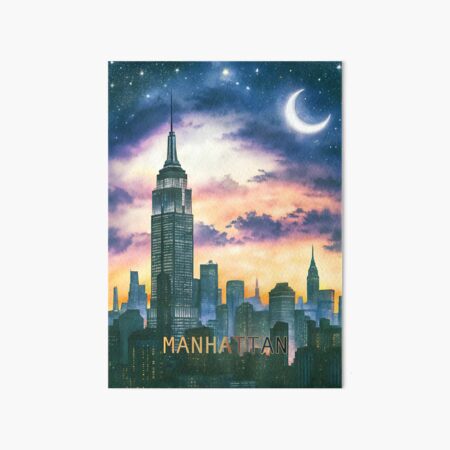 Artikel-Vorschau von Empire State Dream – Himmlische Manhattan-Nachtszene, designt und verkauft von pixelated_echoes.