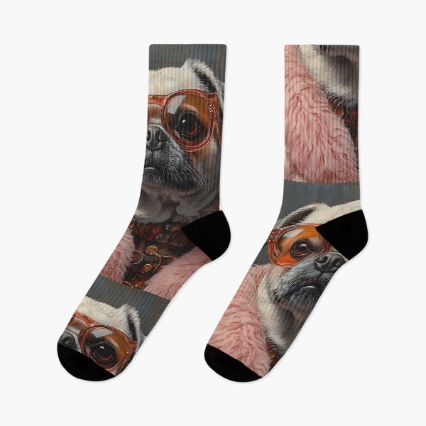 Item preview, 90s Rave Pug- Club Pug - Stylish Animal Art designed and sold by Chrisjeffries24.
