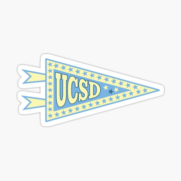 Item preview, UCSD San Diego College Banner Pennant Sticker designed and sold by stickers-by-val.