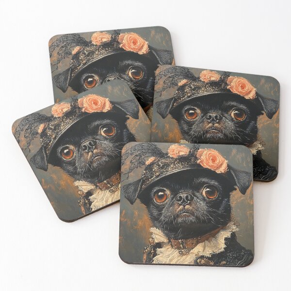 Item preview, Victorian Lady Pug - Pretty Little Lady Pug - Stylish Animal Art designed and sold by Chrisjeffries24.