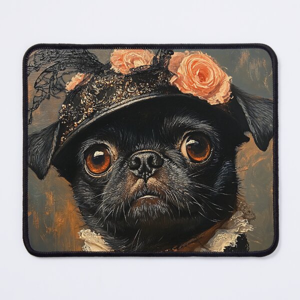 Item preview, Victorian Lady Pug - Pretty Little Lady Pug - Stylish Animal Art designed and sold by Chrisjeffries24.