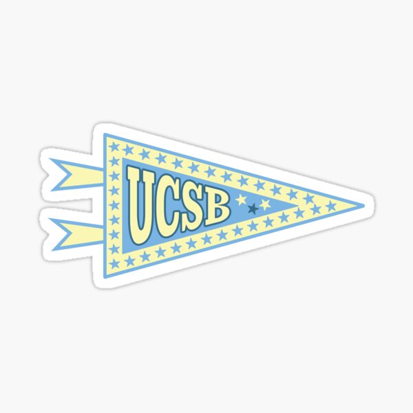 Item preview, UCSB College Banner Pennant Sticker designed and sold by stickers-by-val.