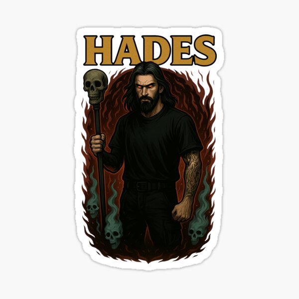 Item preview, Hades Reimagined – Dark Lord of the Underworld in Urban Style designed and sold by Patternicity.