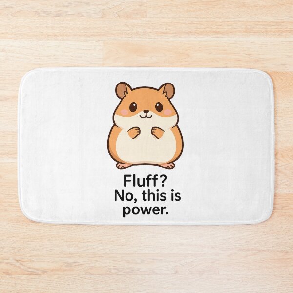 Item preview, Fluff? No, This Is Power – Cute Hamster T-Shirt Design designed and sold by ClearSkyThreadz.