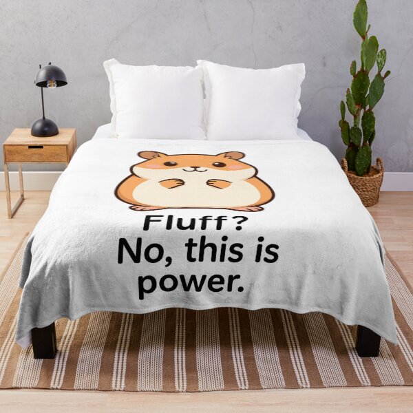Item preview, Fluff? No, This Is Power – Cute Hamster T-Shirt Design designed and sold by ClearSkyThreadz.