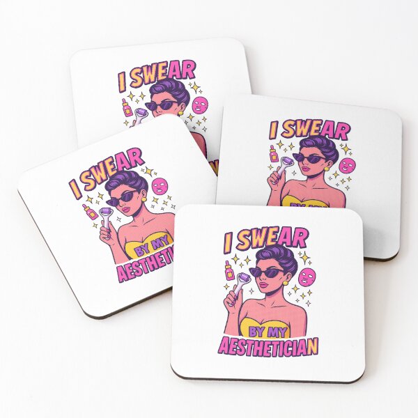 Item preview, I Swear by My Aesthetician – Comic Style Skincare Statement designed and sold by Tuschycosmetx.