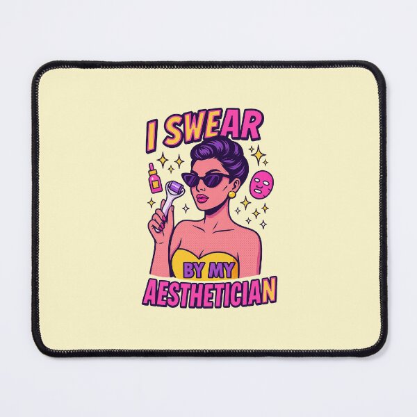 Item preview, I Swear by My Aesthetician – Comic Style Skincare Statement designed and sold by Tuschycosmetx.