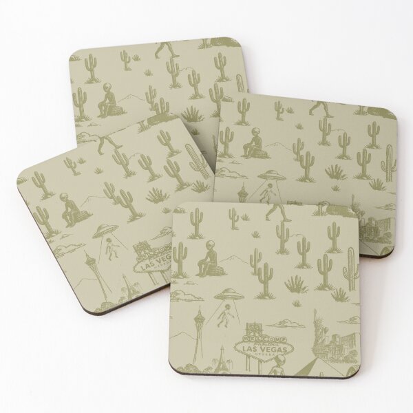 Item preview, Retro Alien Desert Toile in Las Vegas Scene designed and sold by Loomandlorebyh.