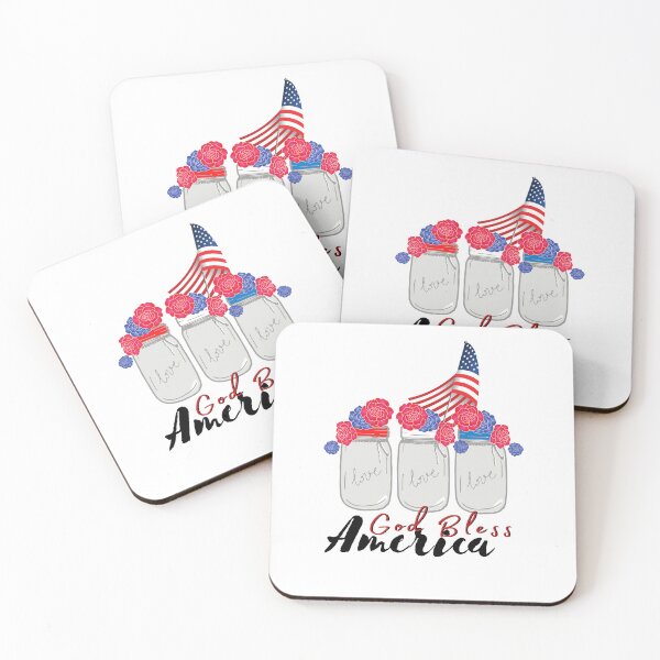 Item preview, God Bless America mason jar, 4th July, Independence day, designed and sold by 880Desing.