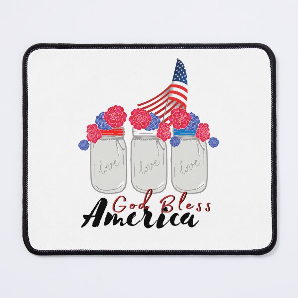 Item preview, God Bless America mason jar, 4th July, Independence day, designed and sold by 880Desing.