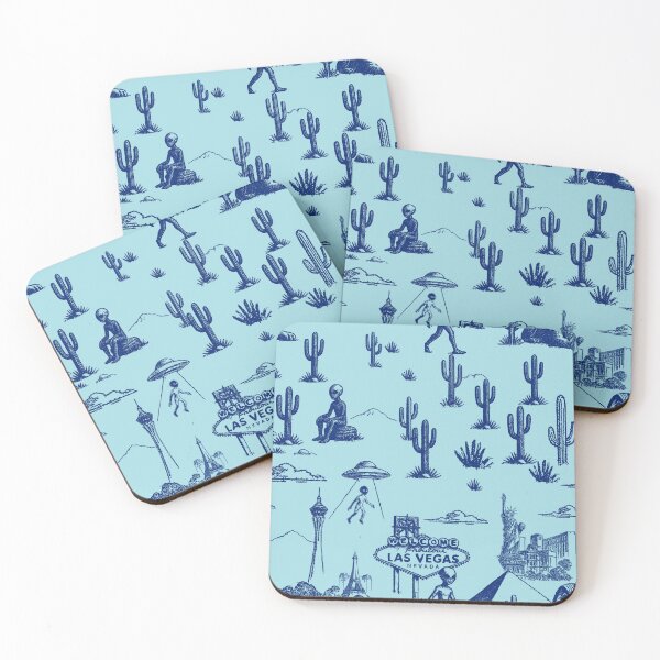 Item preview, Retro Alien Desert Toile in Las Vegas Scene designed and sold by Loomandlorebyh.