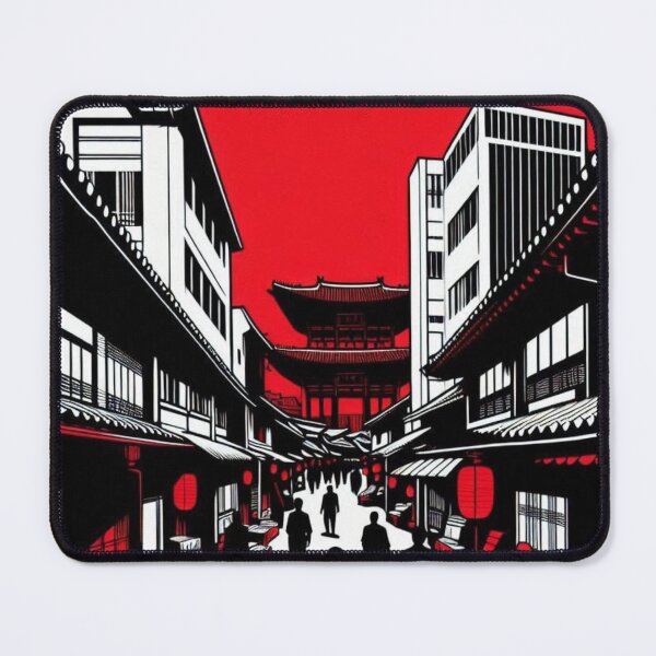 Item preview, Seoul City Comic Style Art – Minimalist Red, Black & White Vector Design for Urban Lovers & Streetwear Fashion designed and sold by knalpot-design.