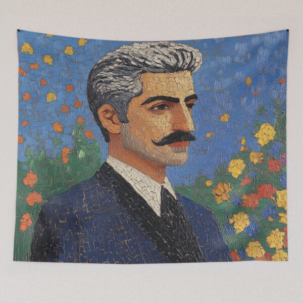 Item preview, Mohammad Reza Pahlavi | Post-impressionist painting style designed and sold by ComicsFactory.