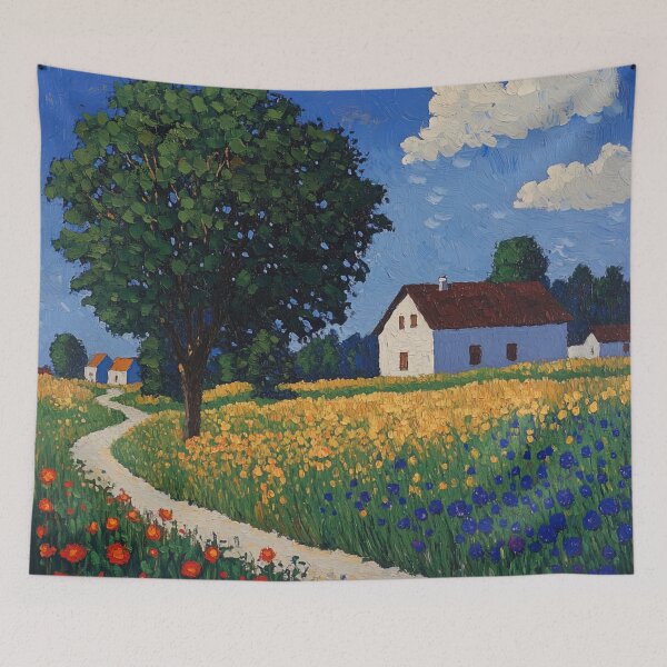 Item preview, Moldova landscape | Post-impressionist painting style designed and sold by ComicsFactory.