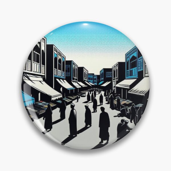 Item preview, Mashhad City Minimalist Comic Style Design – Bold Blue, Black & White Urban Art for Clothing & Accessories designed and sold by knalpot-design.