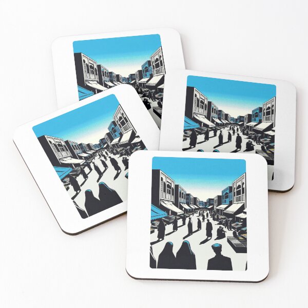 Item preview, Mashhad City Minimalist Comic Style Design – Bold Blue, Black & White Urban Art for Clothing & Accessories designed and sold by knalpot-design.