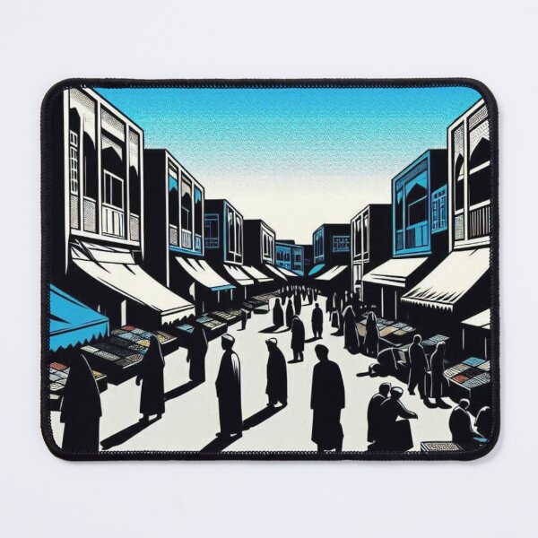 Item preview, Mashhad City Minimalist Comic Style Design – Bold Blue, Black & White Urban Art for Clothing & Accessories designed and sold by knalpot-design.