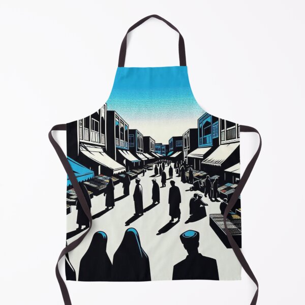Item preview, Mashhad City Minimalist Comic Style Design – Bold Blue, Black & White Urban Art for Clothing & Accessories designed and sold by knalpot-design.