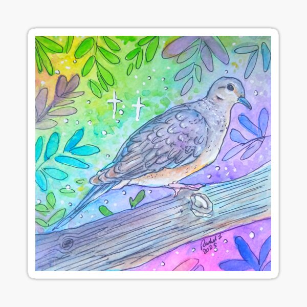Artikel-Vorschau von Trauertaube Aquarell, designt und verkauft von RLawrenceArt.