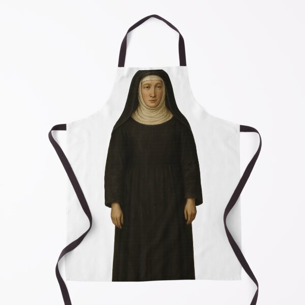 Item preview, Medieval Nun Sticker – Minimalist Black and White Religious Art Illustration designed and sold by DibujandoPorfa.