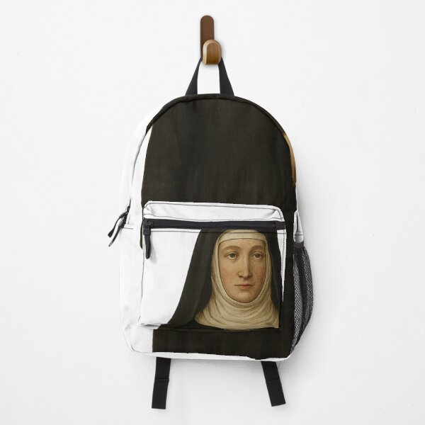 Item preview, Medieval Nun Sticker – Minimalist Black and White Religious Art Illustration designed and sold by DibujandoPorfa.