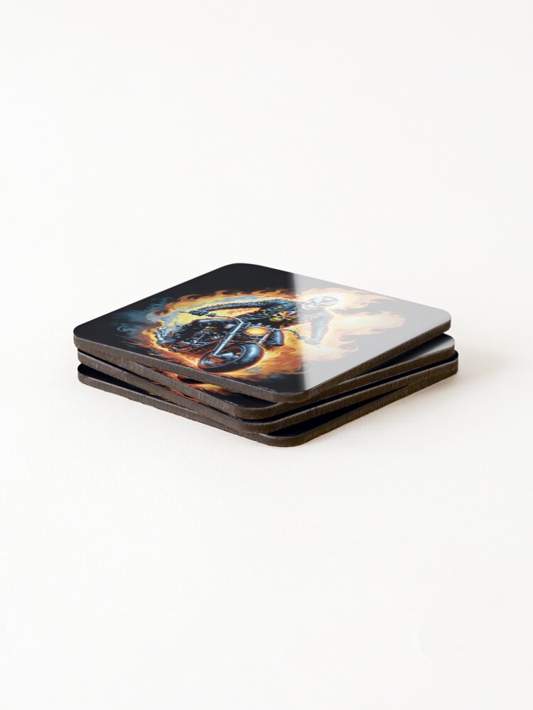 Thumbnail 4 of 5, Coasters (Set of 4), Ghost Rider designed and sold by davidbstudios.