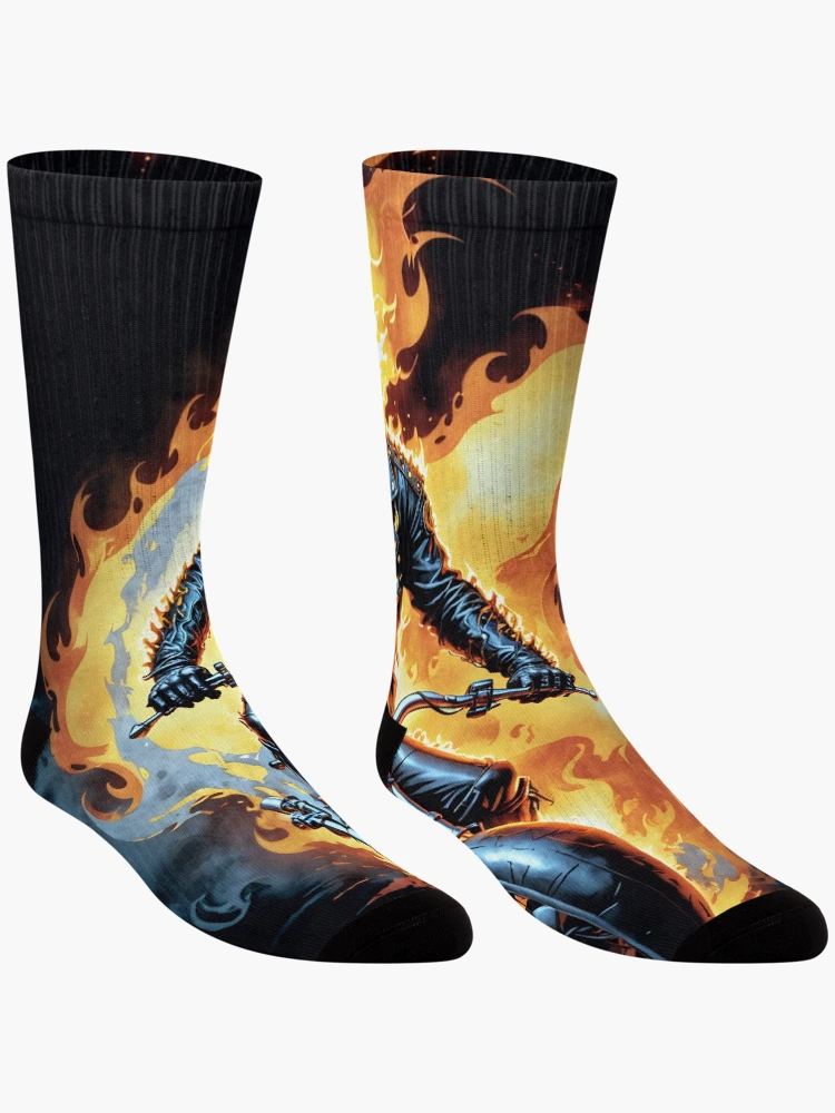 Thumbnail 3 of 5, Socks, Ghost Rider designed and sold by David Blair Studios.